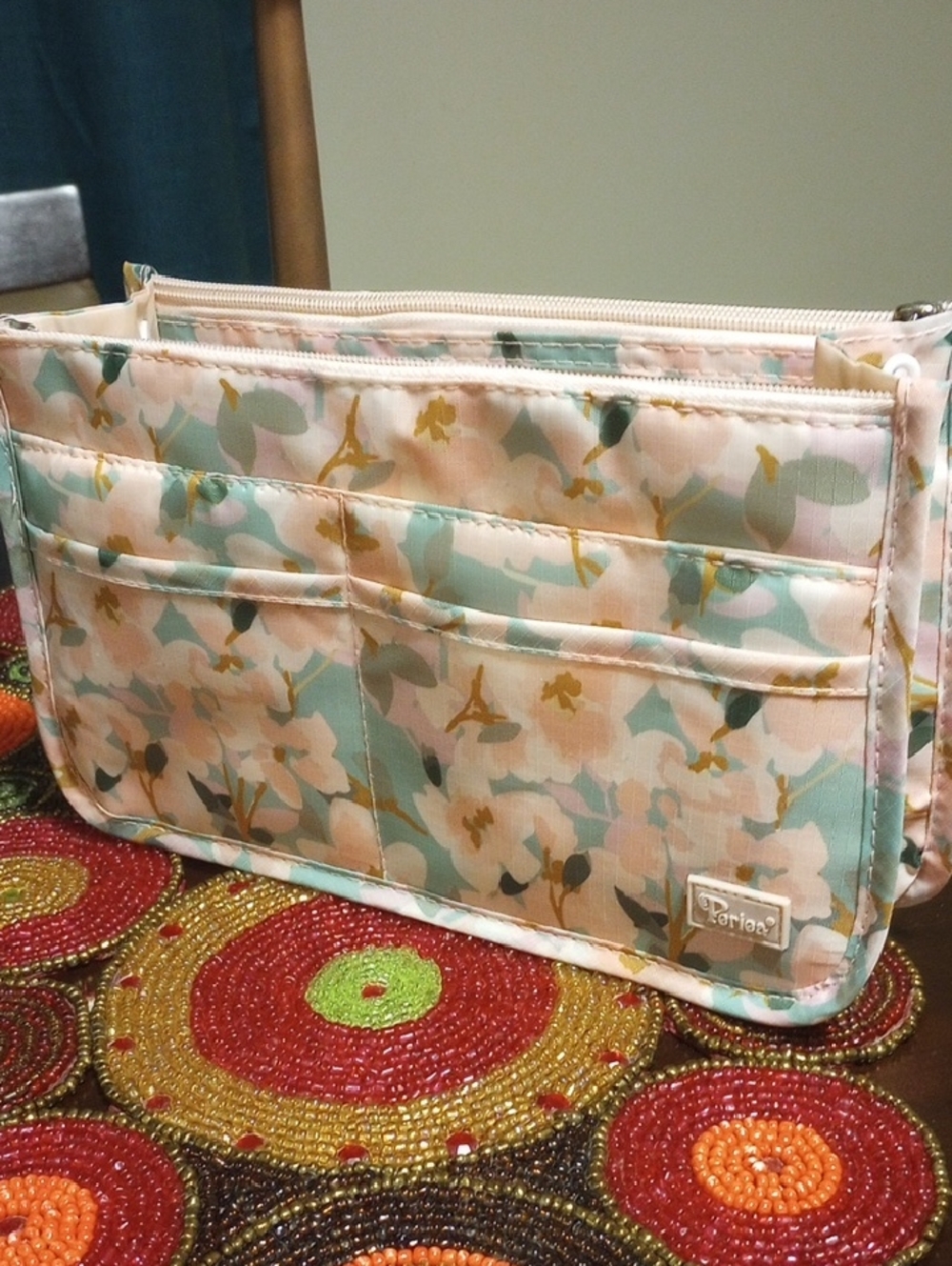 Purse Organizer Insert-Pink Floral - Picture 6 of 12